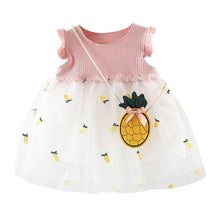 Carregar imagem no visualizador da galeria, Vestido Casual Abacaxi Cute - Tamanhos de 6 meses a 3 anos