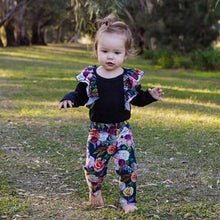 Carregar imagem no visualizador da galeria, Conjunto Floral Body Babados + Faixa - Tamanhos de 0 a 18 meses