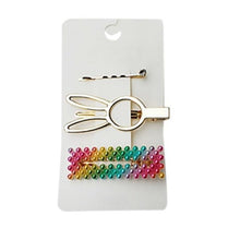 Carregar imagem no visualizador da galeria, Conjunto 3 Grampos de Cabelo Metal e Pérolas