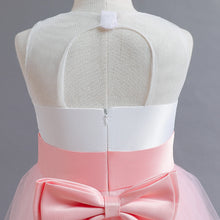 Carregar imagem no visualizador da galeria, Vestido Festa Infantil Longo de Renda Com Bordado Flores, Laços, Strass, Lantejulas