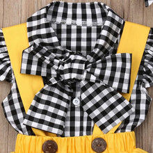 Carregar imagem no visualizador da galeria, Conjuntinho Fashion Saia com Suspensório - Tamanhos de 0 a 3 anos