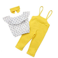 Carregar imagem no visualizador da galeria, Conjunto Macacão com Cropped Ciganinha e Faixa - Tamanhos de 1 a 6 anos