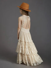 Carregar imagem no visualizador da galeria, Vestido de Renda de Manga Curta Infantil