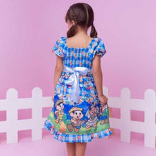 Carregar imagem no visualizador da galeria, Vestido Quadrilha Junino Turma da Mônica Caipira Infantil Criança Luxo
