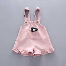 Carregar imagem no visualizador da galeria, Conjunto Macaquinho Babados e Lacinhos Cute - Tamanhos de 6 meses a 4 anos