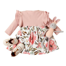 Carregar imagem no visualizador da galeria, Vestido Floral Moda Babados - Tamanhos de 1 a 4 anos