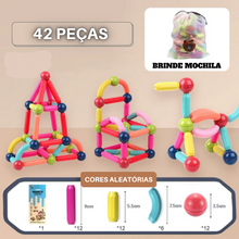 Carregar imagem no visualizador da galeria, Brinquedo Magnético Infantil - Blocos Magnéticos