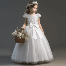 Carregar imagem no visualizador da galeria, Vestido de Renda Infantil Elegante para Festas e Eventos
