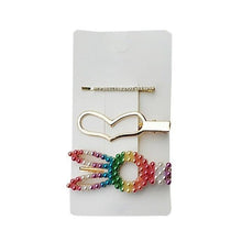 Carregar imagem no visualizador da galeria, Conjunto 3 Grampos de Cabelo Metal e Pérolas