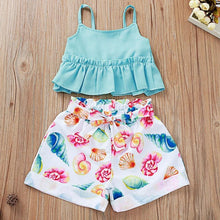 Upload image to gallery viewer, Summer Set: Cropped Top with Straps and Clochard Shorts - Sizes 1 to 5 years