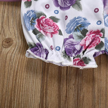 Carregar imagem no visualizador da galeria, Conjunto Body + Shorts Florido - Tamanhos de 0 a 2 anos