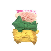 Carregar imagem no visualizador da galeria, Conjunto Faixas 3 Peças Coloridas Flor e Laço