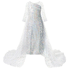 Upload image to gallery viewer, Frozen Elsa Costume Dress with Sequins - White