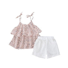 Carregar imagem no visualizador da galeria, Conjunto Summer Blusa Babados de alcinha com Shorts - Tamanho de 0 a 5 anos