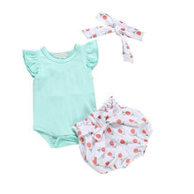 Carregar imagem no visualizador da galeria, Conjunto Body + Shorts Florido - Tamanhos de 0 a 2 anos