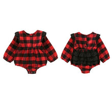Carregar imagem no visualizador da galeria, Body Xadrez Manga Longa - Tamanhos de 0 a 18 meses