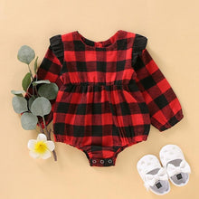 Carregar imagem no visualizador da galeria, Body Xadrez Manga Longa - Tamanhos de 0 a 18 meses