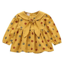 Carregar imagem no visualizador da galeria, Vestido de Bolinhas Gola Estilo Marinheira - Tamanhos de 1 a 5 anos