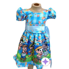 Carregar imagem no visualizador da galeria, Vestido Quadrilha Junino Turma da Mônica Caipira Infantil Criança Luxo