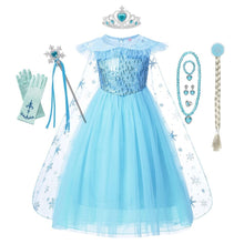 Upload image to gallery viewer, Frozen Elsa Ice Star Costume Dress Accessories