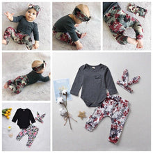 Carregar imagem no visualizador da galeria, Conjuntinhos 3 Peças Florais - Tamanhos de 0 a 24 meses