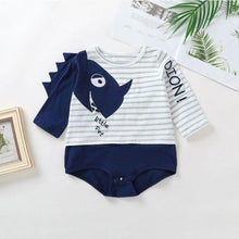 Carregar imagem no visualizador da galeria, Body Listrado Dinossauro - Tamanhos de 3 a 18 meses