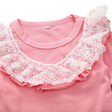 Carregar imagem no visualizador da galeria, Conjunto Body 3 Peças com Babados de Renda - Tamanhos de 0 a 24 meses