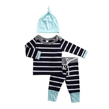 Carregar imagem no visualizador da galeria, Conjunto Listradinho com Touca - Tamanhos de 0 a 24 meses