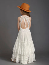 Carregar imagem no visualizador da galeria, Vestido de Renda de Manga Curta Infantil