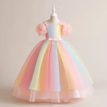 Carregar imagem no visualizador da galeria, Vestido Colorido Infantil para Aniversário e Festas