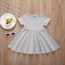 Carregar imagem no visualizador da galeria, Vestido Evasê Básico com Manga - Tamanhos de 2 a 7 anos