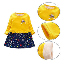 Carregar imagem no visualizador da galeria, Vestido Manga Longa Estrelas - Tamanhos de 1 a 9 anos