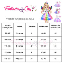 Carregar imagem no visualizador da galeria, Vestido Fantasia Unicórnio com Led (03)