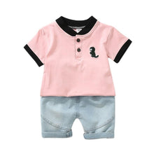 Carregar imagem no visualizador da galeria, Conjunto Dinossauro Bordado - Tamanhos de 6 meses a 5 anos.