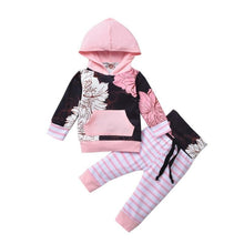Carregar imagem no visualizador da galeria, Conjunto Floral com Listras - Tamanhos de 0 a 2 anos