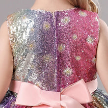 Carregar imagem no visualizador da galeria, Vestido de Princesa infantil Arco-Íris para Festas