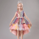 Rainbow Princess Dress for Kids Parties