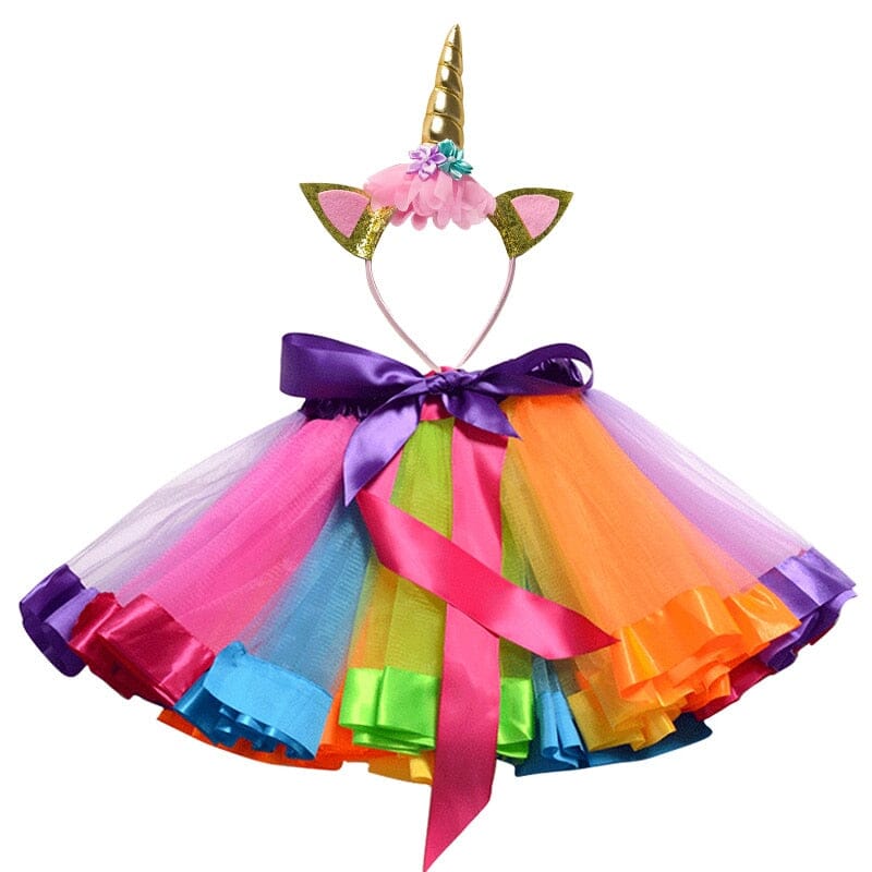 Colorful Skirt Costume with Tiara