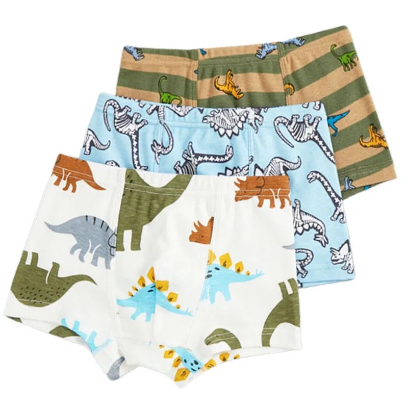 Set of 3 Kids Underwear with Dinosaur Theme -