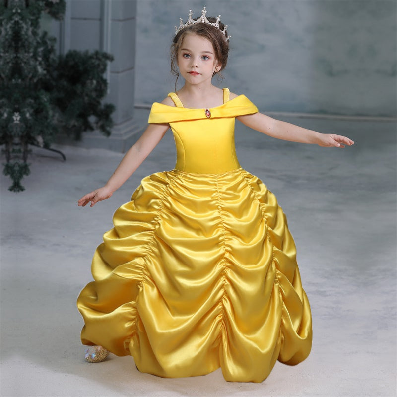 Vestido Fantasia Infantil Bela Contos de Fadas - Bela e a Fera