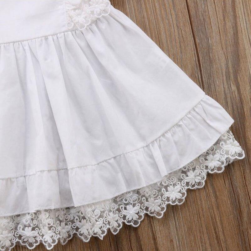 White Lace Dress with Fly Sleeves
