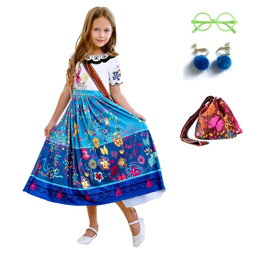 Costume Mirabel Madrigal Dress – Encanto – Bag + Sunglasses + Earrings (02)
