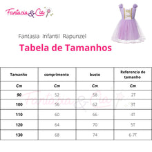 Carregar imagem no visualizador da galeria, Vestido Fantasia Rapunzel infantil + Acessórios
