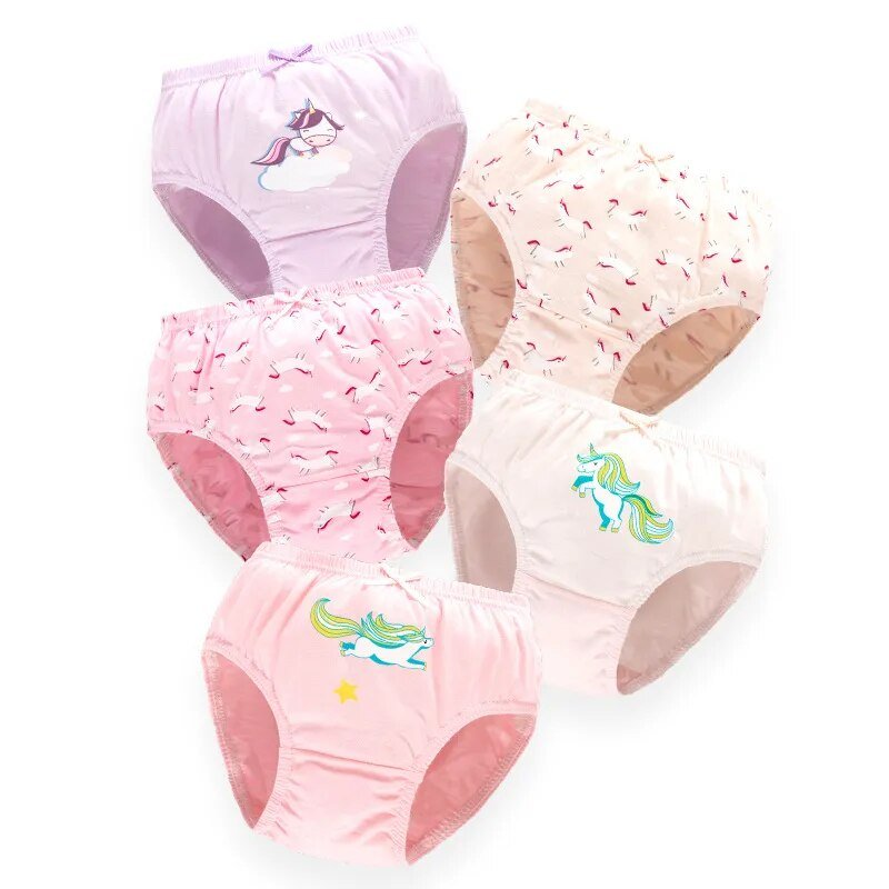 5-Pack of 100% Cotton Kids Panties