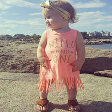 Carregar imagem no visualizador da galeria, Vestido Summer Baby com Franjas - Tamanhos de 6 a 24 meses
