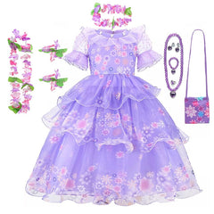 Vestido Fantasia Isabela Madrigal Luxo Premium + Acessórios - Encanto