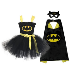 Fantasia Infantil BatGirl Vestido Com Capa