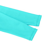 Long-sleeved swimsuit for girls aged 1 month to 6 years, blue floral design, with UPF 50+ protection. Kids UV clothing.