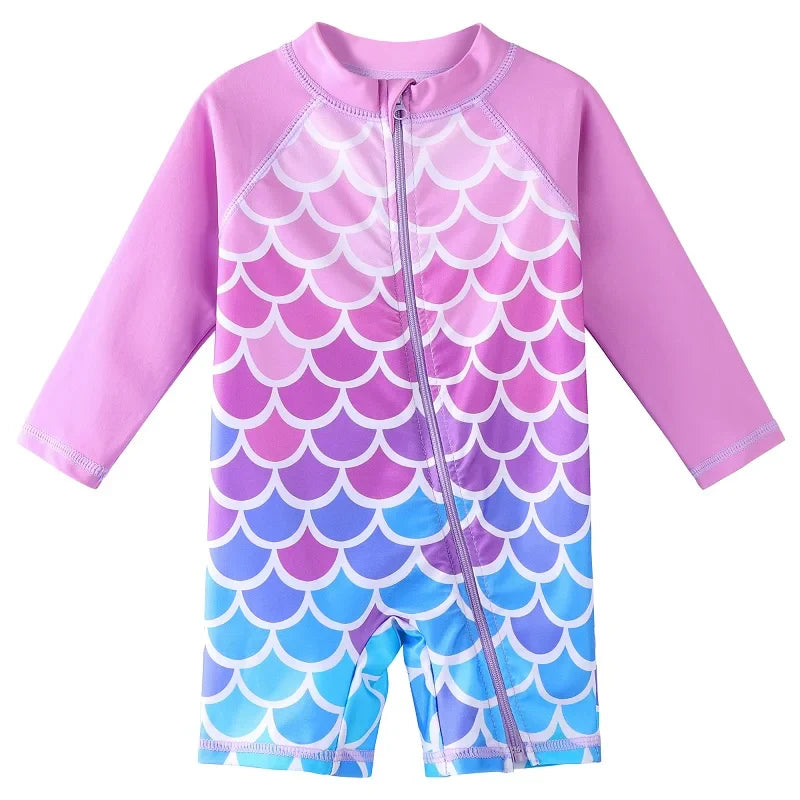Larger Kids Sunscreen for Girls from Newborn to 6 Years Old, Floral Navy Blue with UV Protection