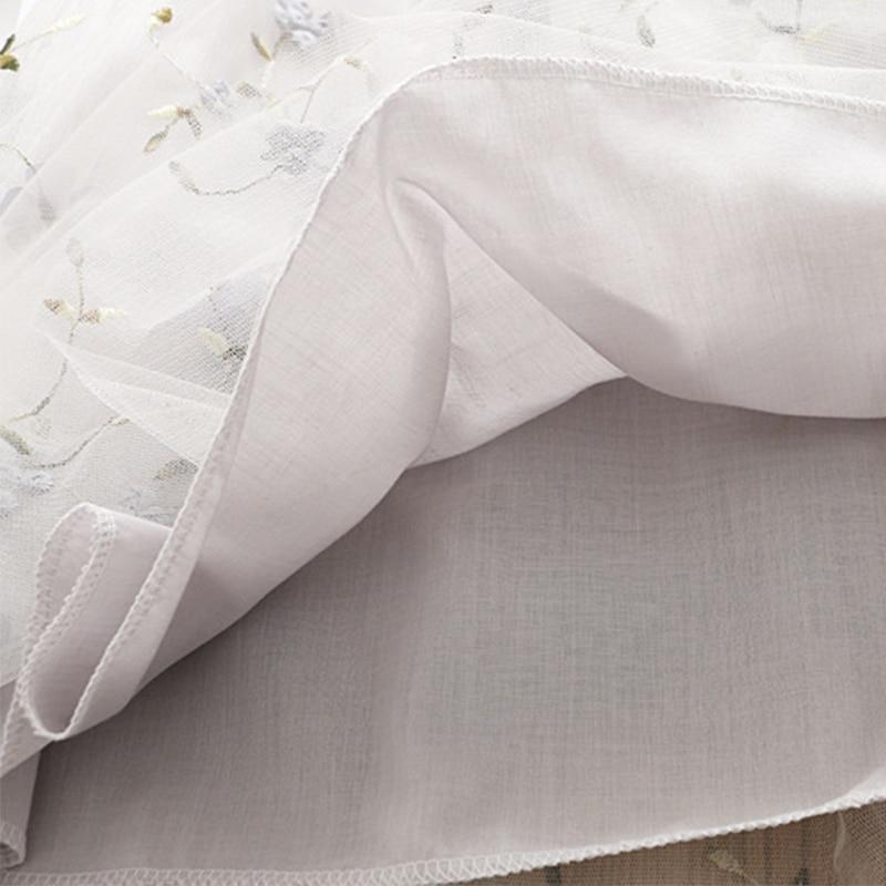 Princess Dress with Floral Embroidery